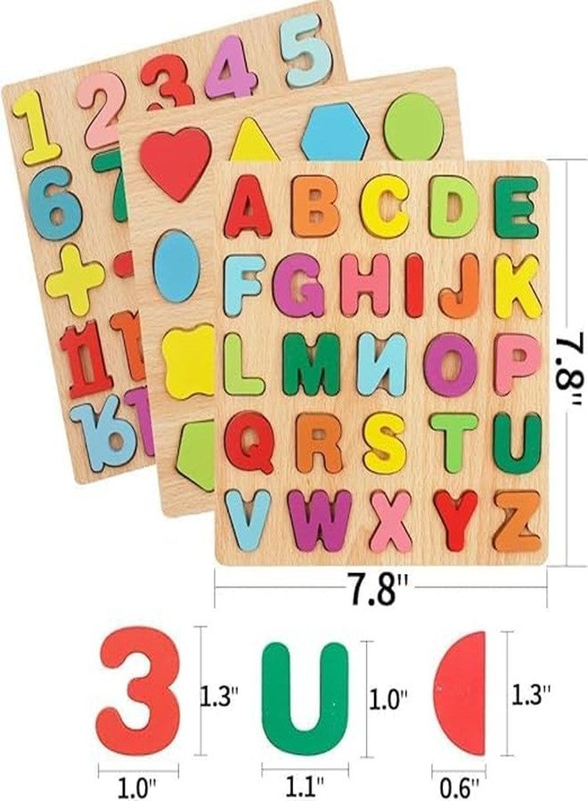 ZELVO Wooden Learning Educational ABCD Board for Kids, Activity Toys for Toddlers & Preschoolers | ABCD Puzzle Set | Puzzle Toys for 2 Years Old Boys & Girls (Alphabets, Numbers & Shapes) - Image 2